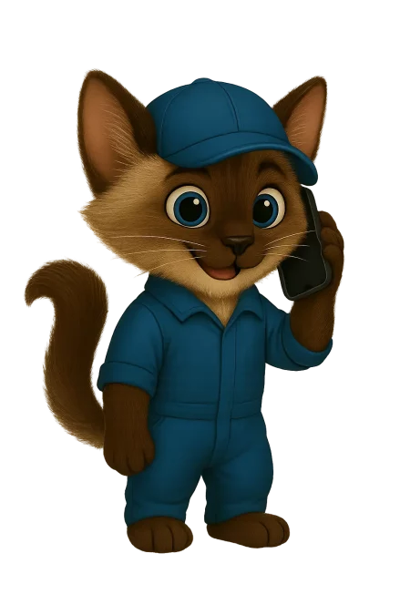 Chat Siamois en uniforme de contrôle